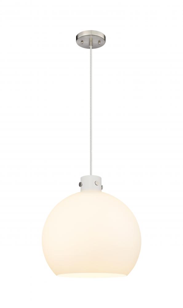 Newton Sphere - 3 Light - 18 inch - Satin Nickel - Cord hung - Pendant