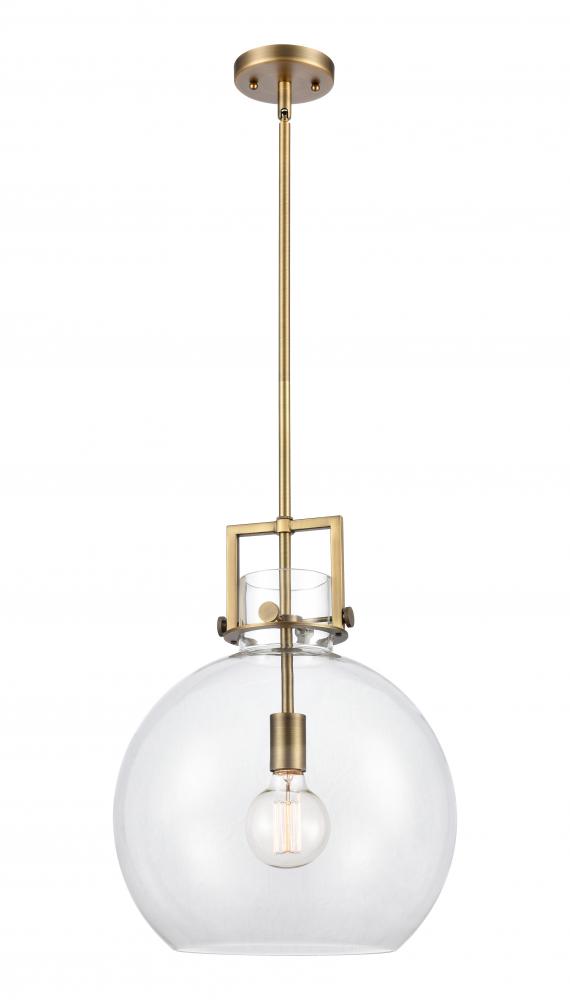 Newton Sphere - 1 Light - 14 inch - Brushed Brass - Pendant