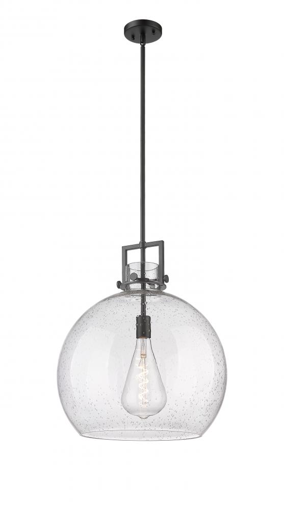 Newton Sphere - 1 Light - 18 inch - Matte Black - Pendant