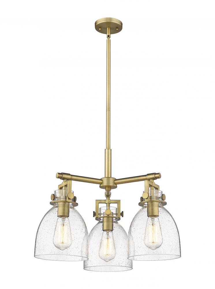 Newton Bell - 3 Light - 21 inch - Brushed Brass - Pendant