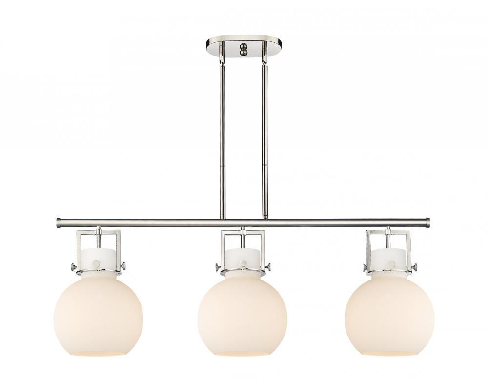 Newton Sphere - 3 Light - 42 inch - Polished Nickel - Island Light