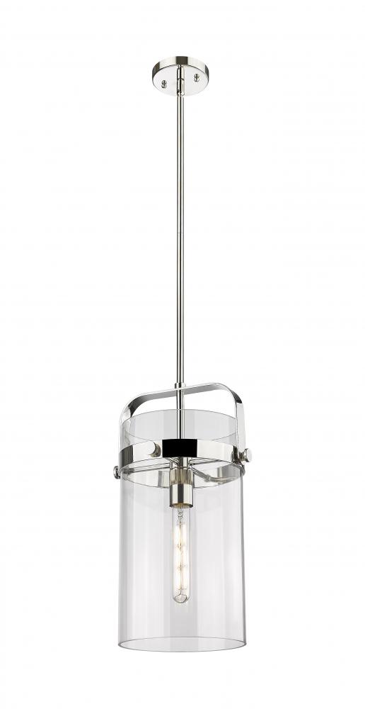 Pilaster - 1 Light - 8 inch Glass - Polished Nickel - Pendant