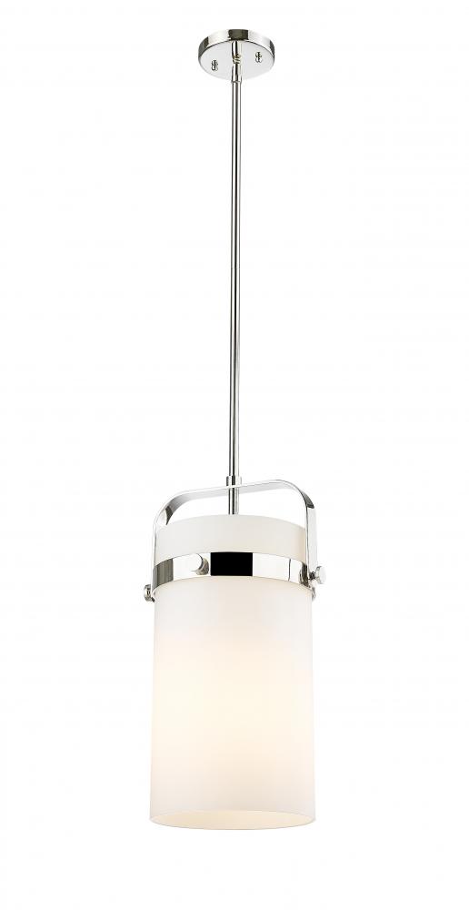 Pilaster - 1 Light - 8 inch Glass - Polished Nickel - Pendant