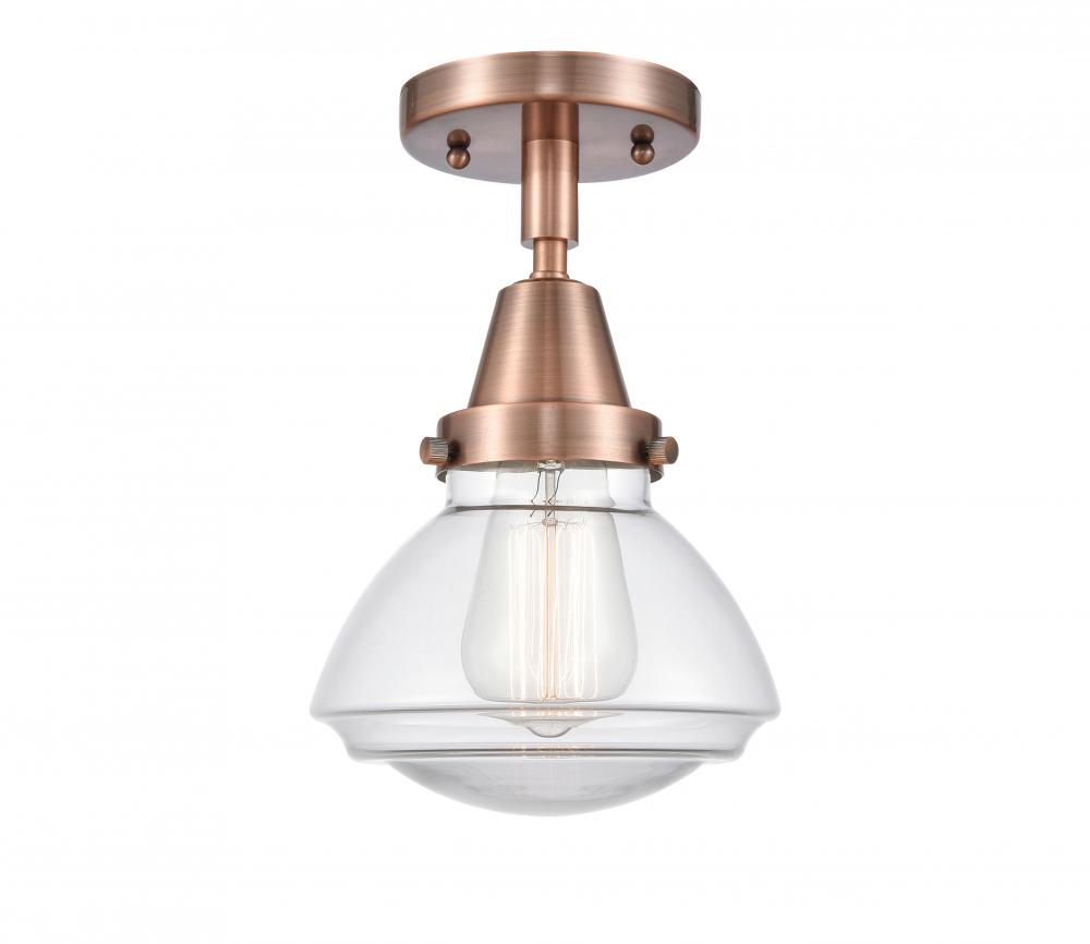 Olean - 1 Light - 7 inch - Antique Copper - Flush Mount