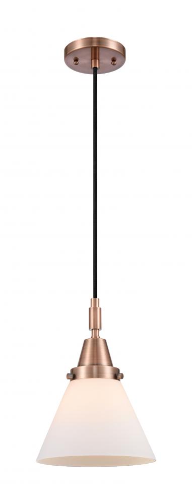Cone - 1 Light - 8 inch - Antique Copper - Mini Pendant