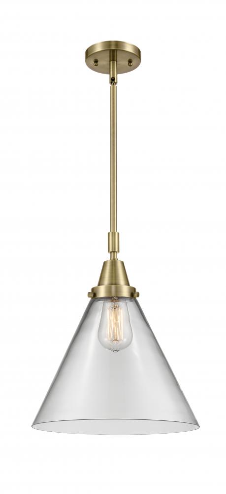 Cone - 1 Light - 12 inch - Antique Brass - Mini Pendant