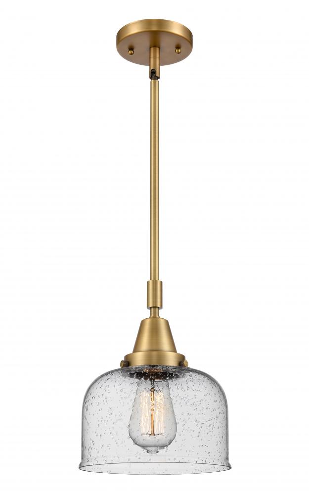 Bell - 1 Light - 8 inch - Brushed Brass - Mini Pendant