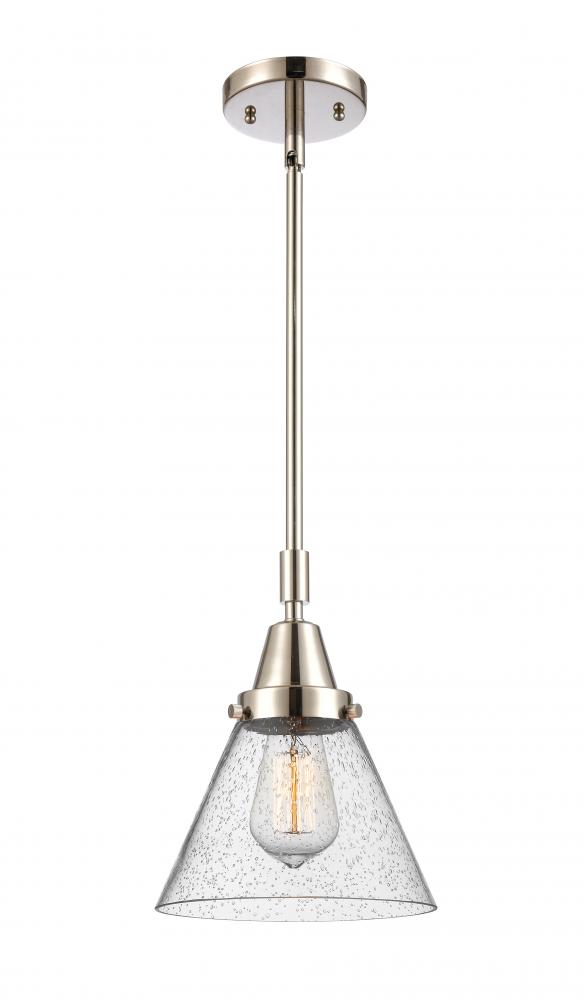 Cone - 1 Light - 8 inch - Polished Nickel - Mini Pendant