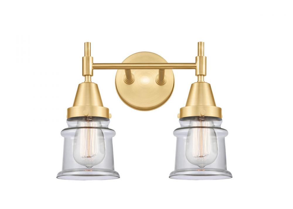 Canton - 2 Light - 14 inch - Satin Gold - Bath Vanity Light