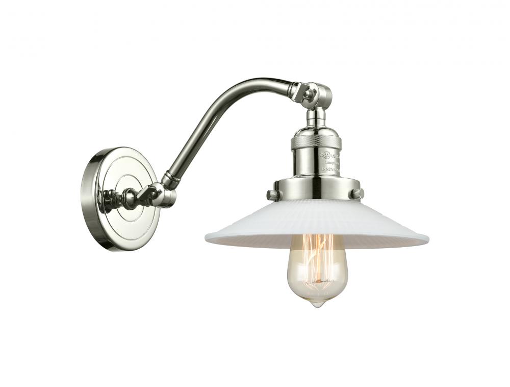 Halophane - 1 Light - 9 inch - Polished Nickel - Sconce