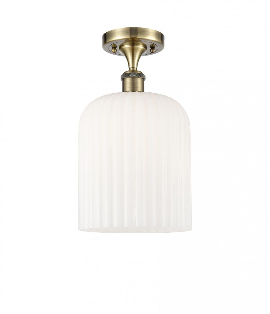 Bridal Veil - 1 Light - 5 inch - Antique Brass - Semi-Flush Mount