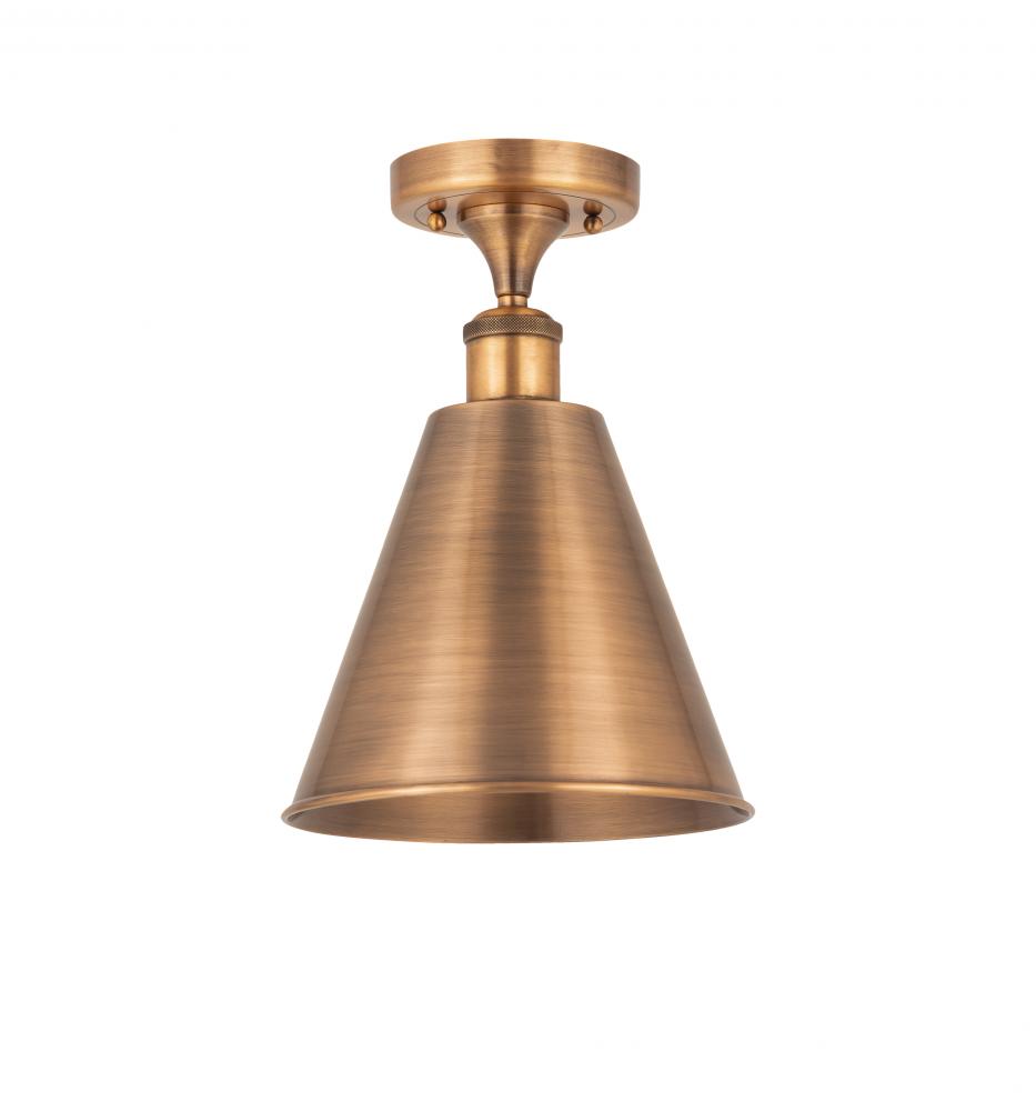 Berkshire - 1 Light - 8 inch - Antique Copper - Semi-Flush Mount