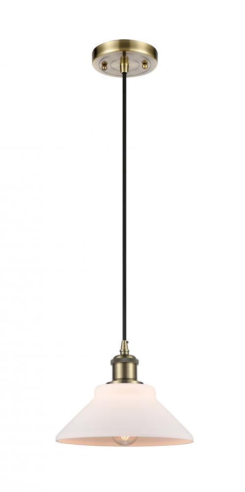 Orwell - 1 Light - 8 inch - Antique Brass - Cord hung - Mini Pendant