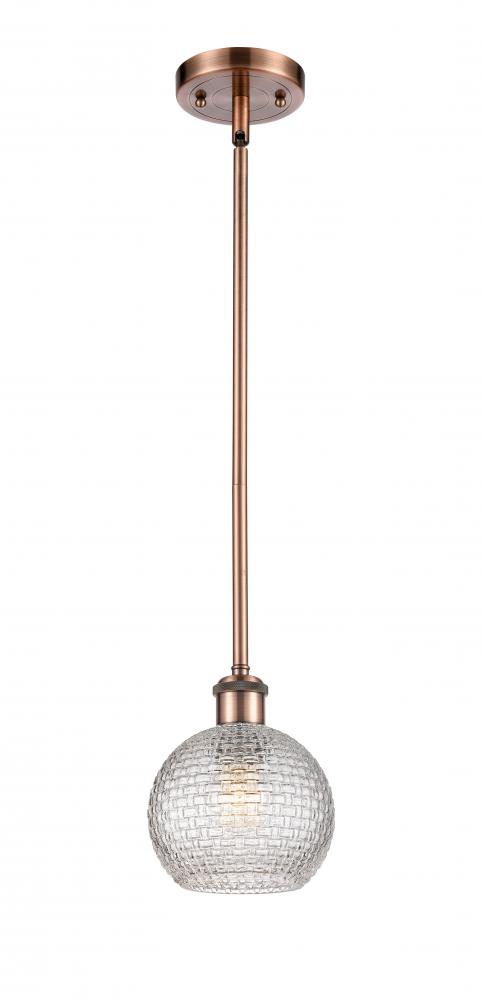 Athens - 1 Light - 6 inch - Antique Copper - Mini Pendant