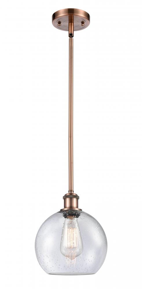 Athens - 1 Light - 8 inch - Antique Copper - Mini Pendant