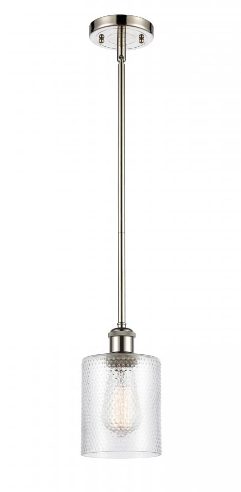 Cobbleskill - 1 Light - 5 inch - Polished Nickel - Mini Pendant