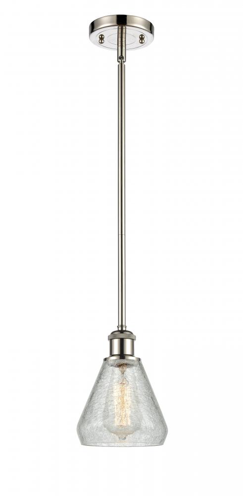 Conesus - 1 Light - 6 inch - Polished Nickel - Mini Pendant