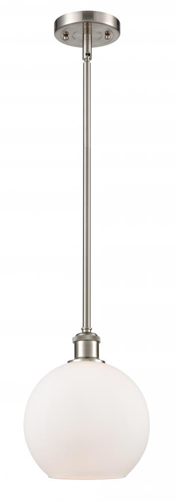 Athens - 1 Light - 8 inch - Brushed Satin Nickel - Mini Pendant