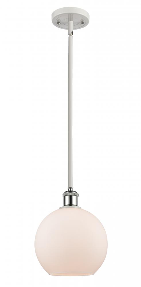 Athens - 1 Light - 8 inch - White Polished Chrome - Mini Pendant