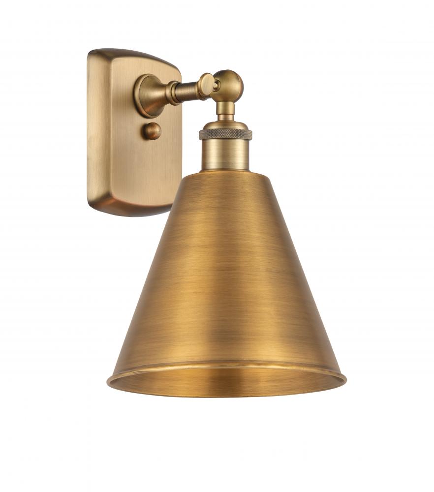 Berkshire - 1 Light - 8 inch - Brushed Brass - Sconce