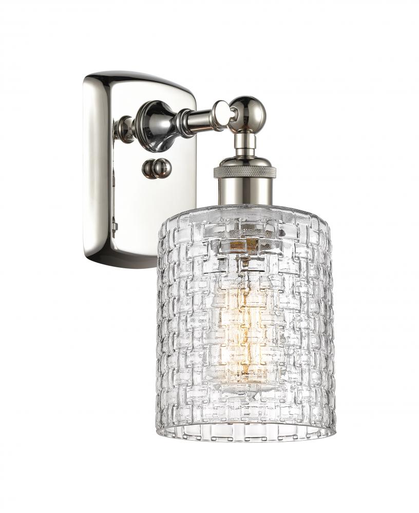 Cobbleskill - 1 Light - 5 inch - Polished Nickel - Sconce