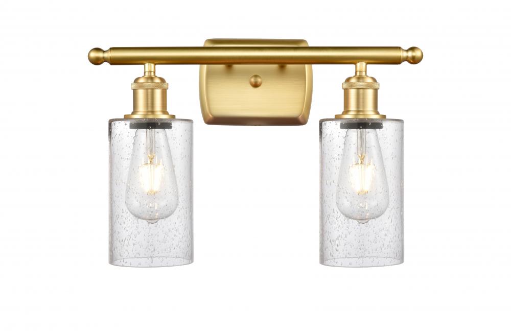 Clymer - 2 Light - 14 inch - Satin Gold - Bath Vanity Light