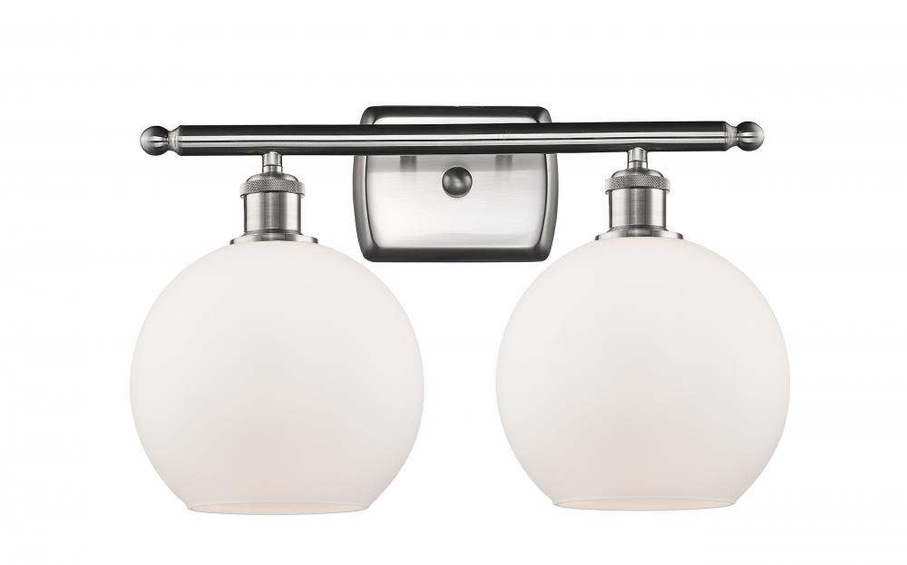 Athens - 2 Light - 18 inch - Brushed Satin Nickel - Bath Vanity Light