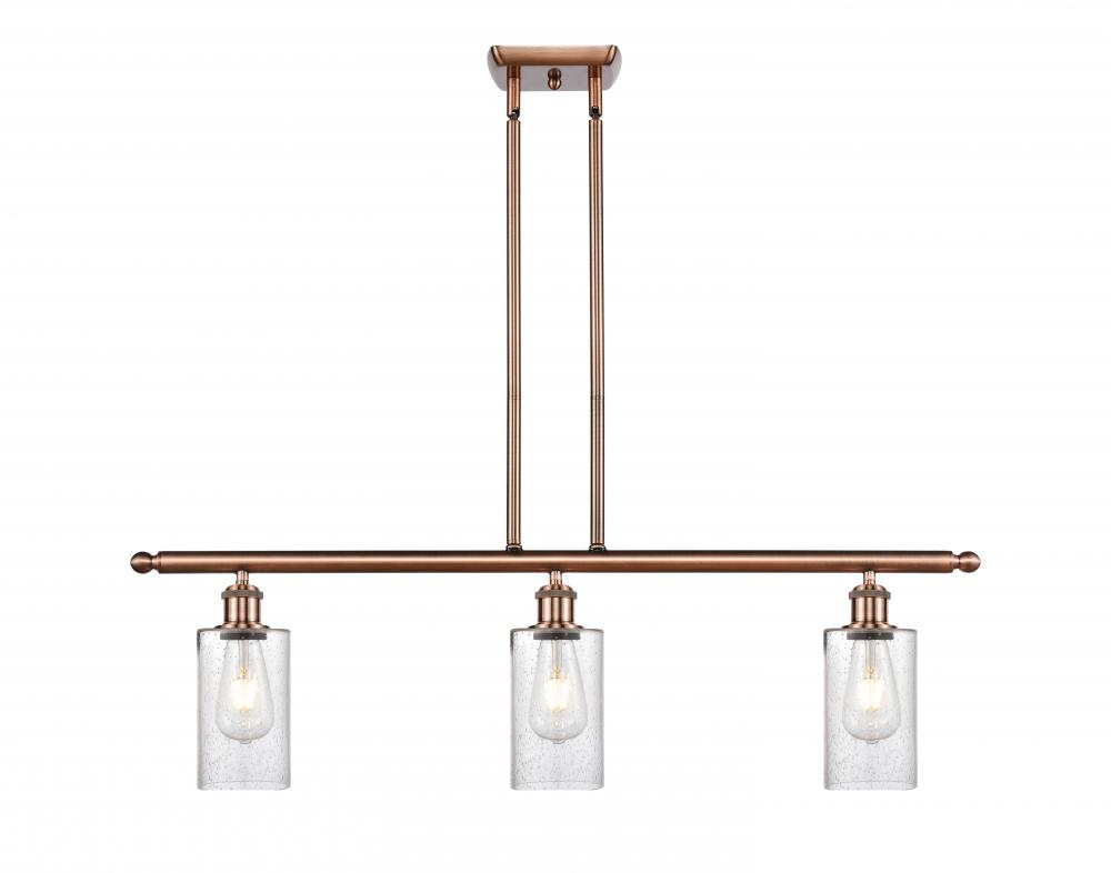 Clymer - 3 Light - 36 inch - Antique Copper - Cord hung - Island Light