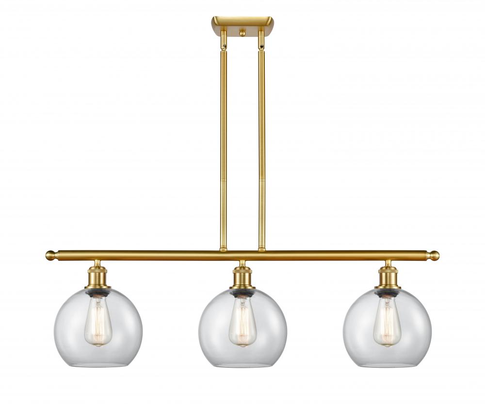 Athens - 3 Light - 36 inch - Satin Gold - Cord hung - Island Light