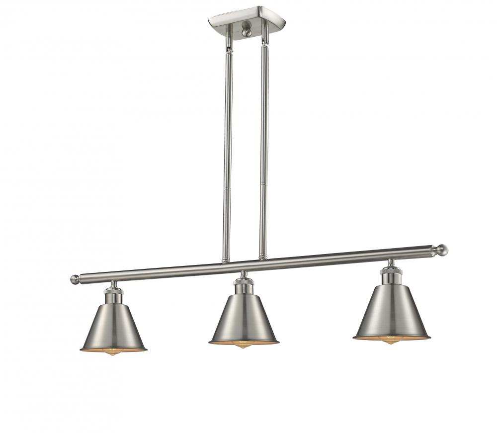 Smithfield - 3 Light - 36 inch - Brushed Satin Nickel - Cord hung - Island Light