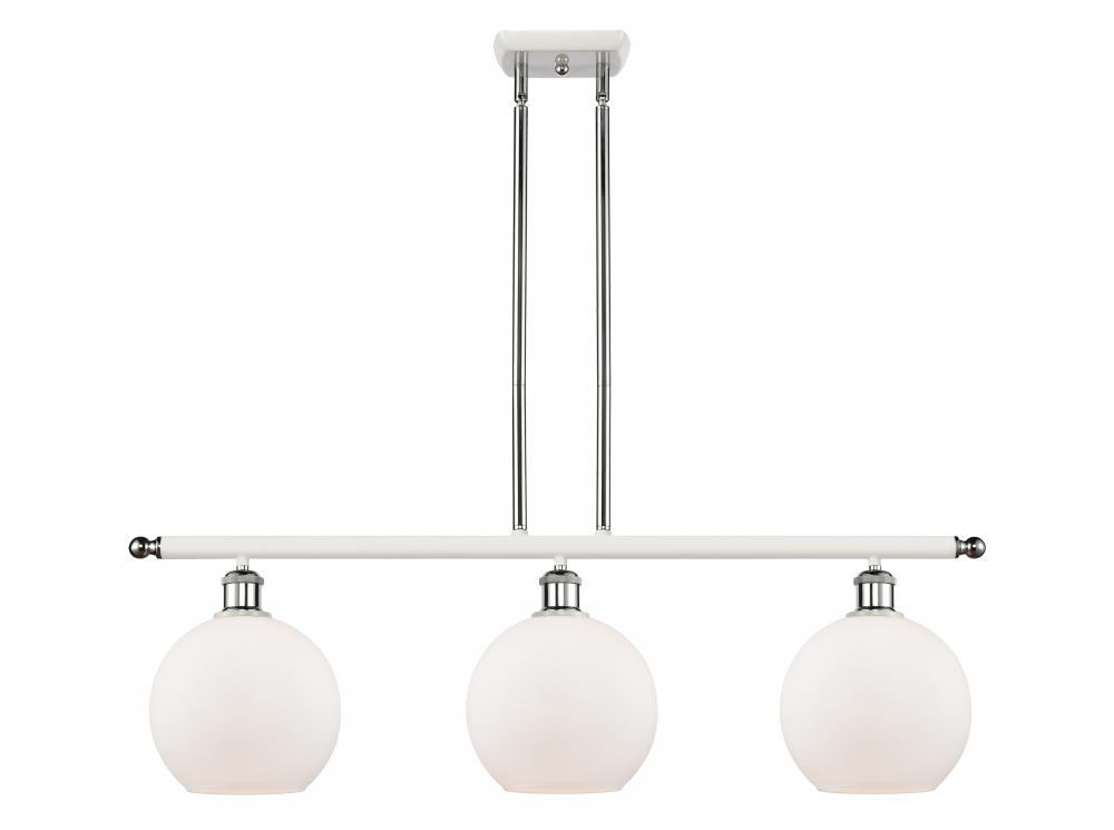 Athens - 3 Light - 36 inch - White Polished Chrome - Cord hung - Island Light