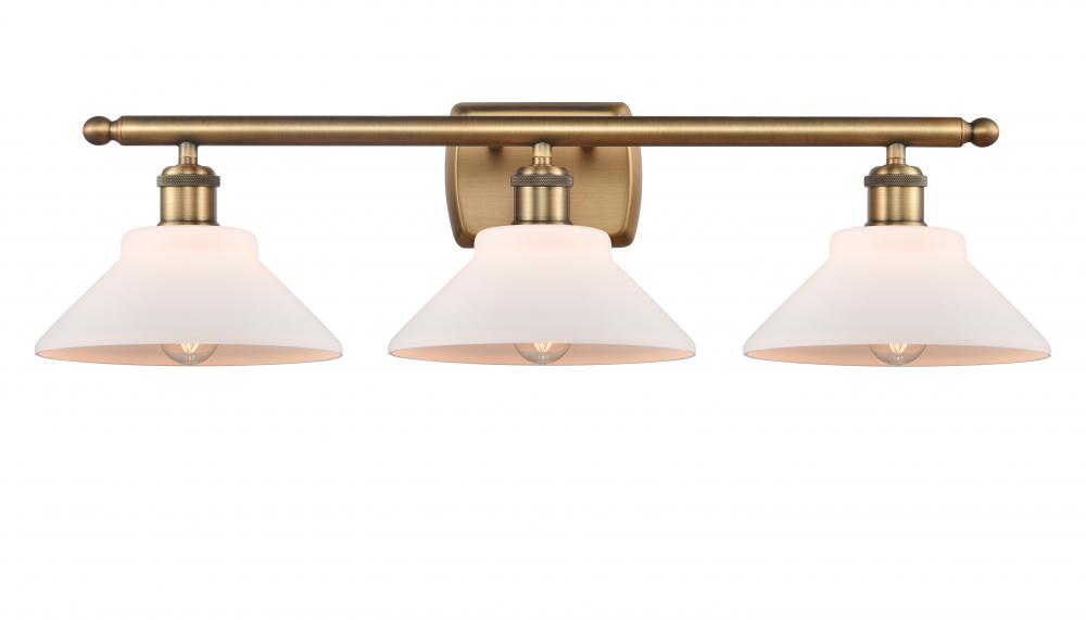 Orwell - 3 Light - 28 inch - Brushed Brass - Bath Vanity Light