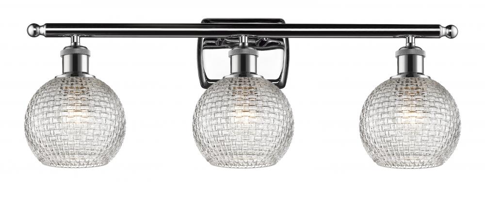 Athens - 3 Light - 26 inch - Polished Chrome - Bath Vanity Light