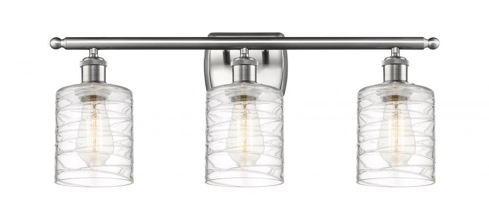 Cobbleskill - 3 Light - 25 inch - Brushed Satin Nickel - Bath Vanity Light