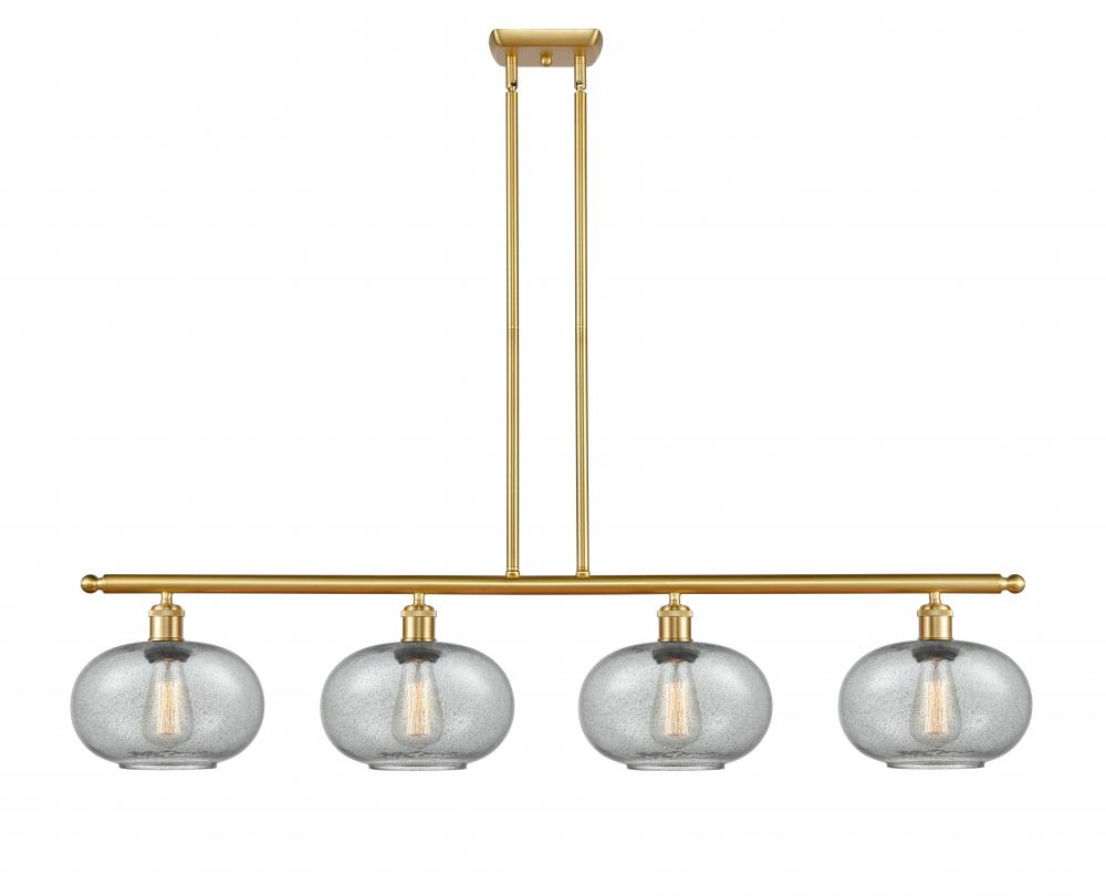 Gorham - 4 Light - 48 inch - Satin Gold - Cord hung - Island Light