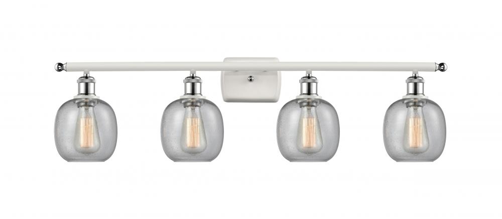 Belfast - 4 Light - 36 inch - White Polished Chrome - Bath Vanity Light