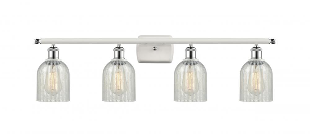 Caledonia - 4 Light - 35 inch - White Polished Chrome - Bath Vanity Light