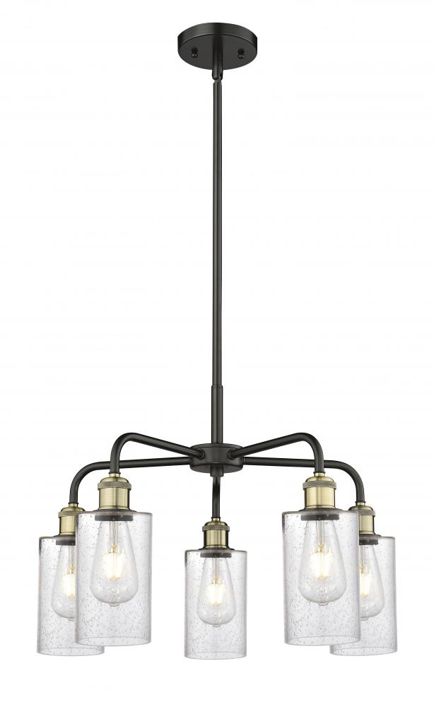 Clymer - 5 Light - 22 inch - Black Antique Brass - Chandelier