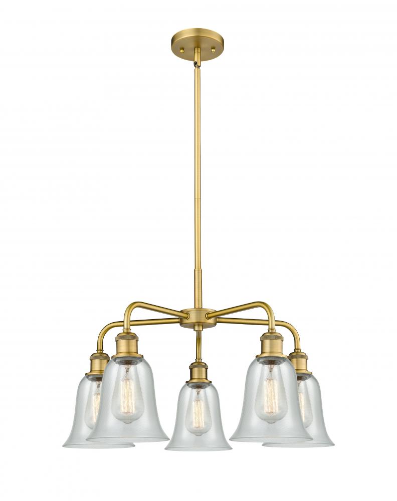 Hanover - 5 Light - 24 inch - Brushed Brass - Chandelier