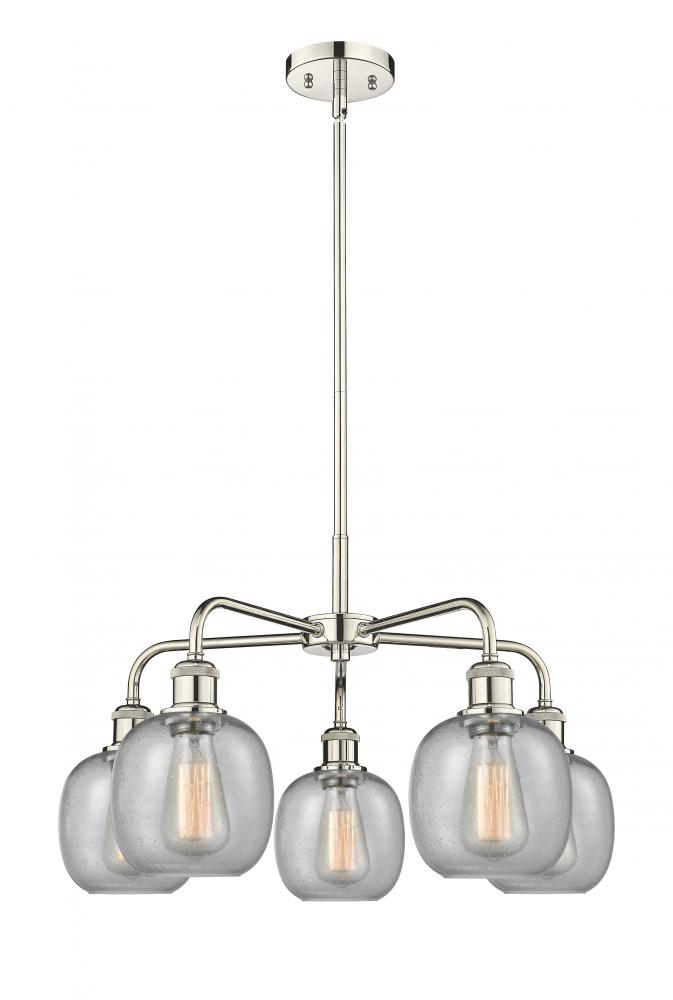 Belfast - 5 Light - 24 inch - Polished Nickel - Chandelier