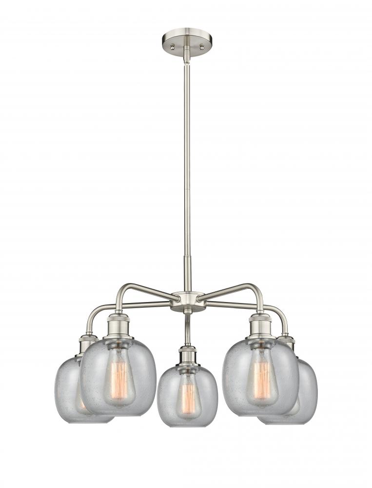 Belfast - 5 Light - 24 inch - Satin Nickel - Chandelier