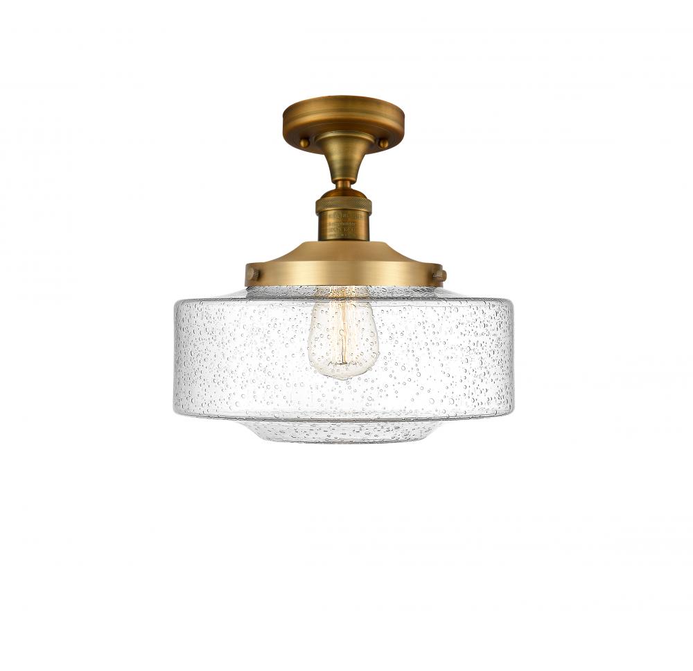 Bridgeton - 1 Light - 12 inch - Brushed Brass - Semi-Flush Mount