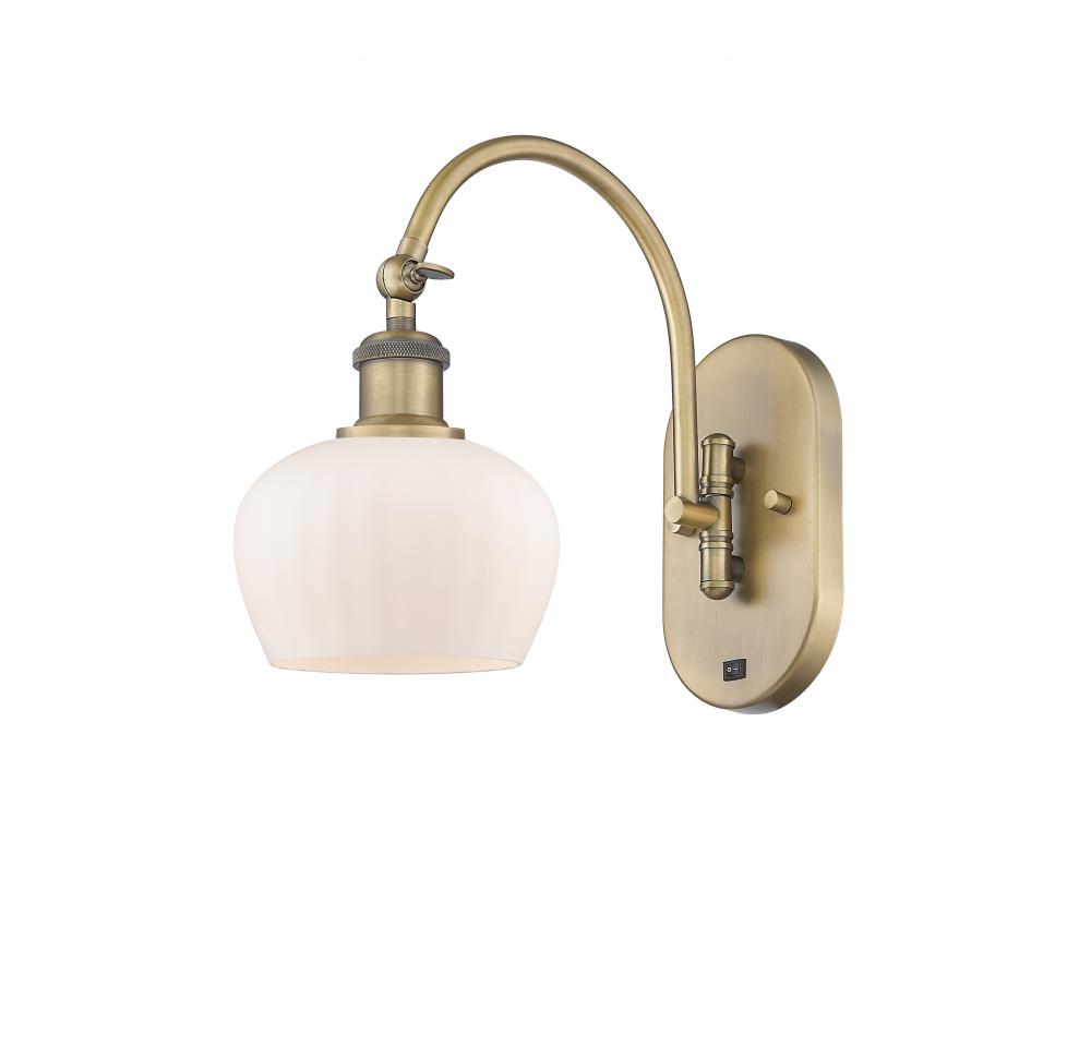 Fenton - 1 Light - 7 inch - Brushed Brass - Sconce