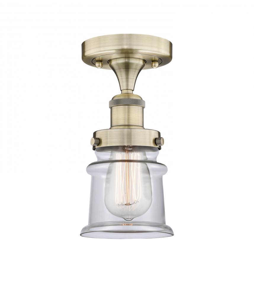 Canton - 1 Light - 5 inch - Antique Brass - Semi-Flush Mount