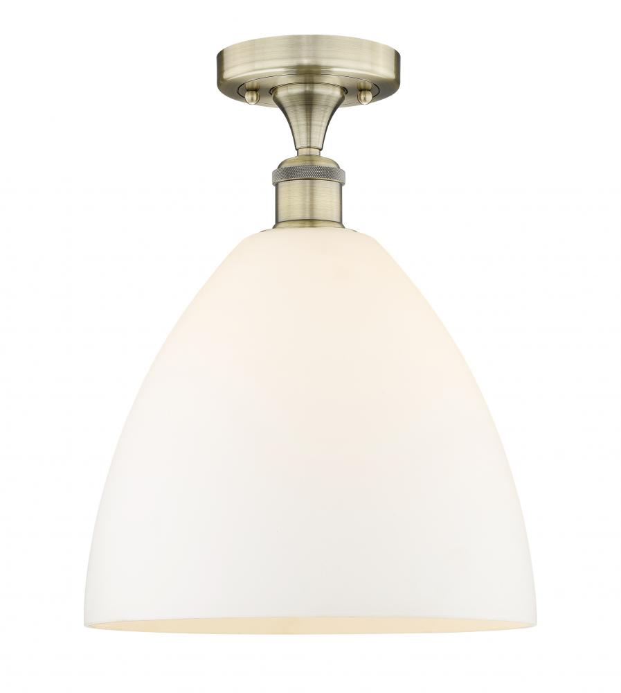 Bristol - 1 Light - 12 inch - Antique Brass - Semi-Flush Mount