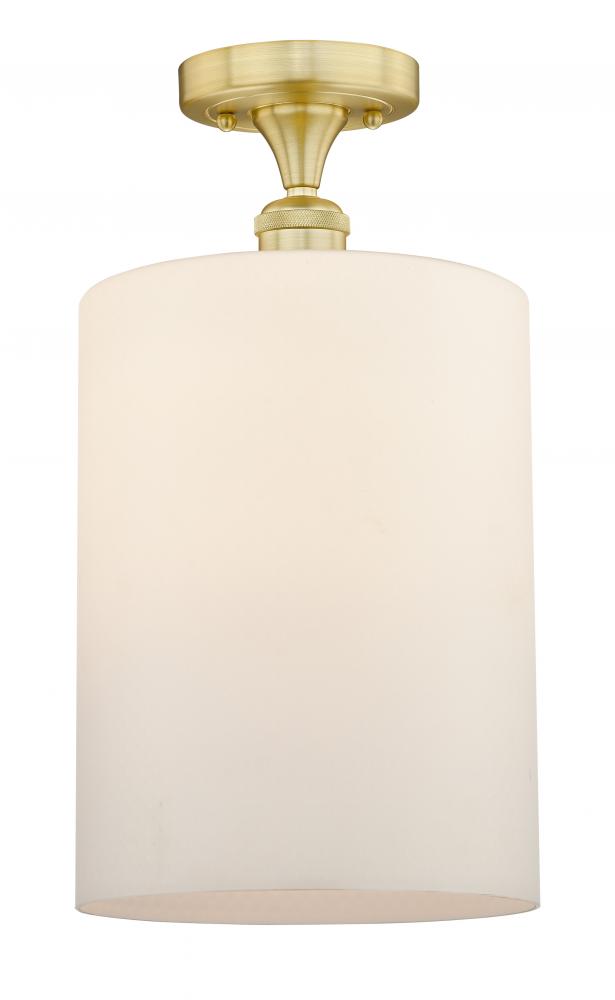 Cobbleskill - 1 Light - 9 inch - Satin Gold - Semi-Flush Mount