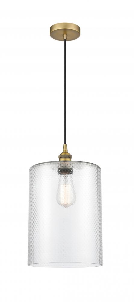 Cobbleskill - 1 Light - 9 inch - Brushed Brass - Cord hung - Mini Pendant