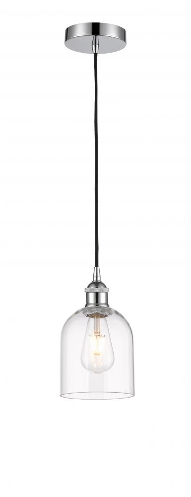 Bella - 1 Light - 6 inch - Polished Chrome - Cord hung - Mini Pendant