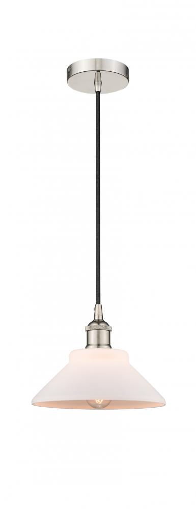 Orwell - 1 Light - 8 inch - Polished Nickel - Cord hung - Mini Pendant