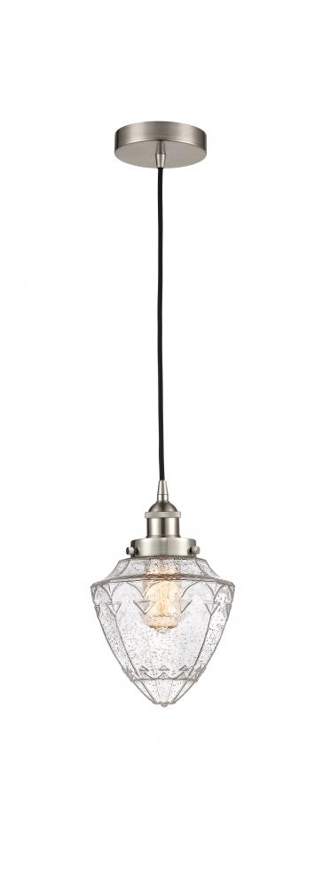 Bullet - 1 Light - 7 inch - Brushed Satin Nickel - Cord hung - Mini Pendant